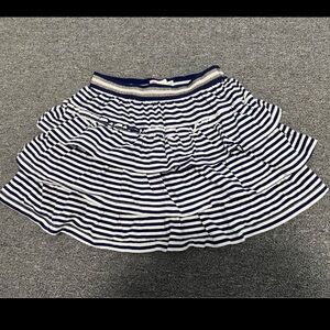 Mini Boden Navy and White Striped Skort
